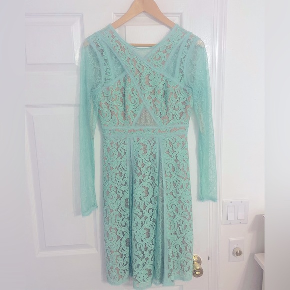 Authentic BCBGMAXAZRIA Mint Green Knee Length Dress - Picture 2 of 6